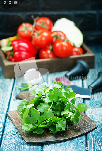 Image of kinza and tomato