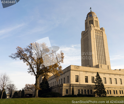 Image of Lincoln Nebraska Capital Building Government Dome Architecture