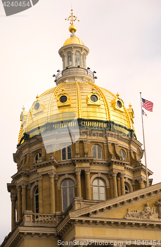Image of Des Moines Iowa Capital Building Government Dome Architecture