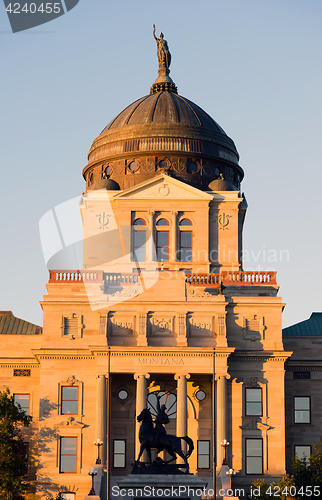 Image of Vertical Front View Capital Dome Helena Montana State Building