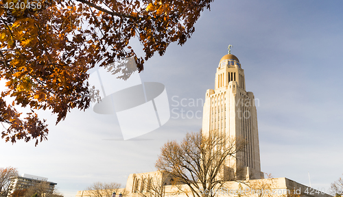 Image of Lincoln Nebraska Capital Building Government Dome Architecture