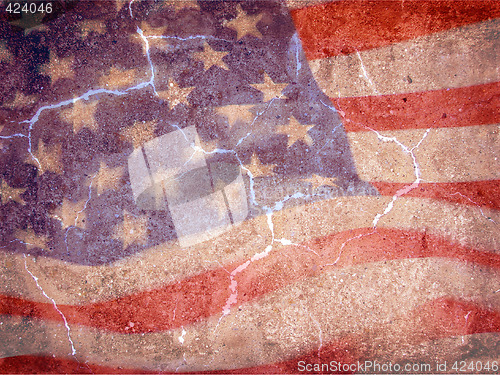 Image of American flag grunge