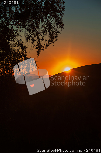 Image of Beauty sunset in the mountains