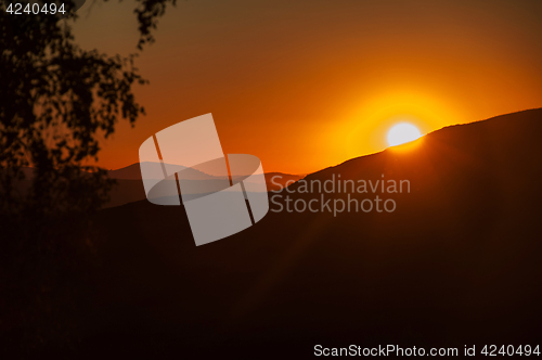 Image of Beauty sunset in the mountains