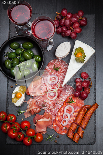 Image of Platter of antipasti and appetizers