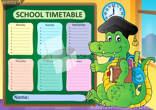 Image of Weekly school timetable subject 8