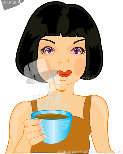 Image of Girl with coffee