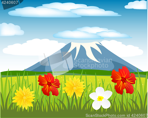 Image of Year glade and mountain