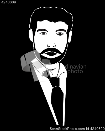 Image of Silhouette of the person on black