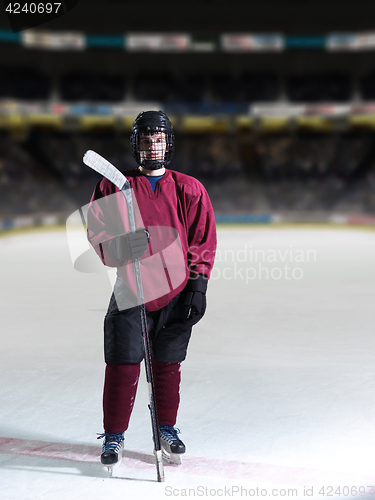 Image of hockey player portrait