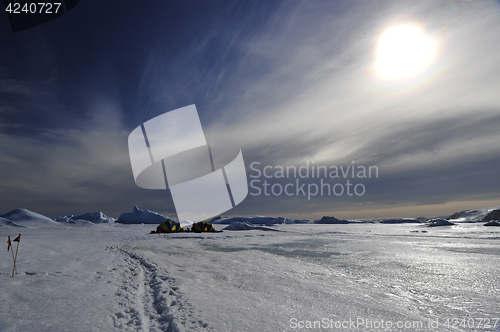 Image of Beautiful view of icebergs in Snow Hill Antarctica