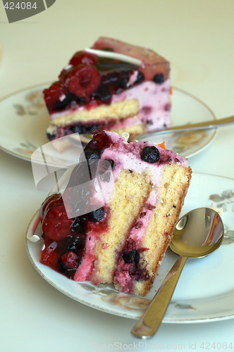 Image of A slice of birthday cake