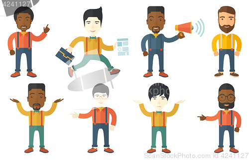 Image of Vector set of illustrations with business people.