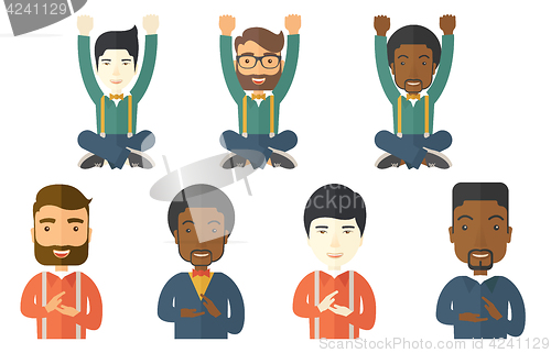 Image of Vector set of illustrations with business people.