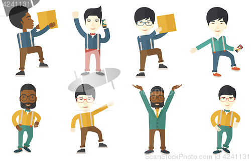 Image of Vector set of illustrations with business people.