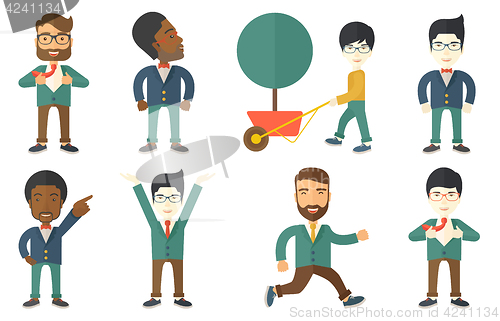 Image of Vector set of illustrations with business people.