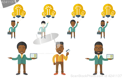 Image of Vector set of illustrations with business people.