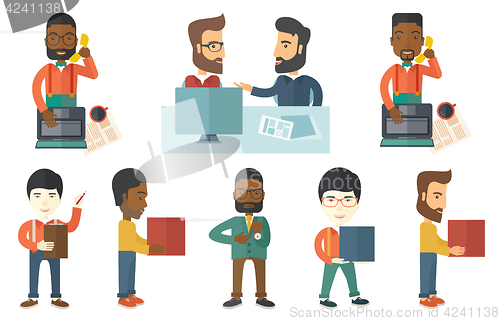 Image of Vector set of illustrations with business people.