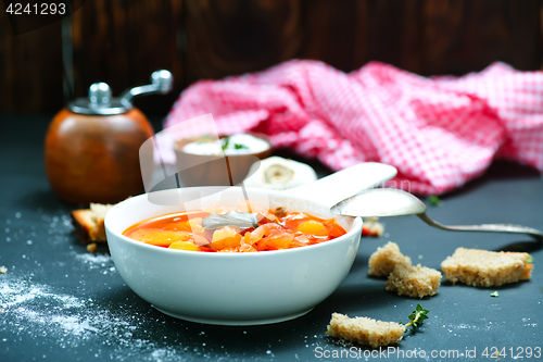 Image of soup with beet