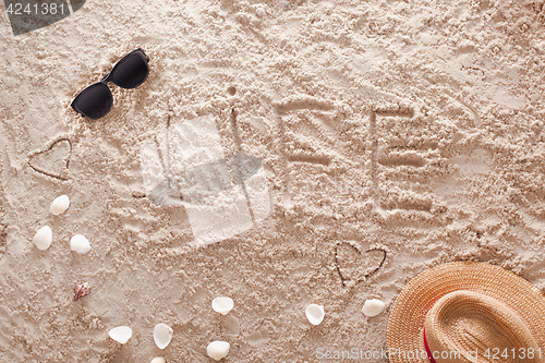 Image of Life at sandy tropical beach