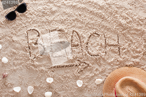 Image of Beach in a sandy tropical beach