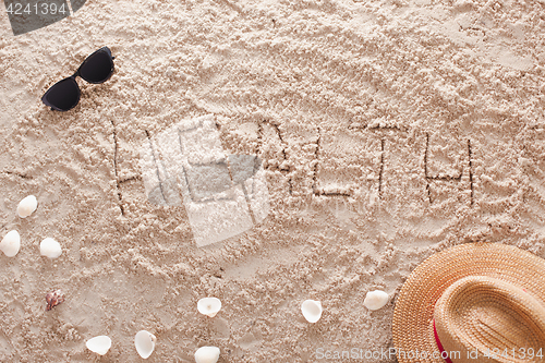 Image of Health in a sandy tropical beach