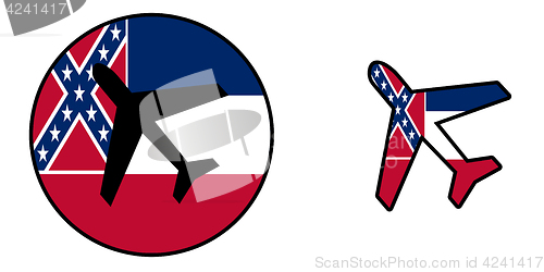 Image of Nation flag - Airplane isolated - Mississippi