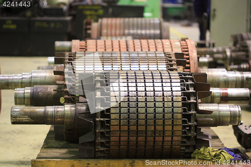 Image of The electric motor rotor of stock.