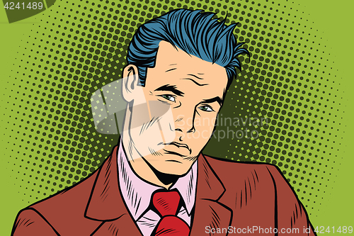 Image of man businessman serious