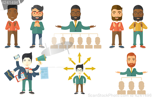 Image of Vector set of illustrations with business people.