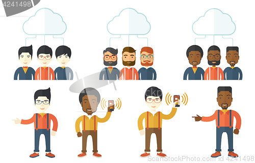 Image of Vector set of illustrations with business people.