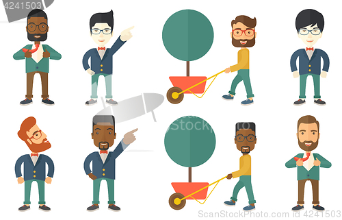 Image of Vector set of illustrations with business people.