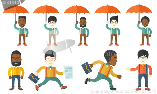 Image of Vector set of illustrations with business people.