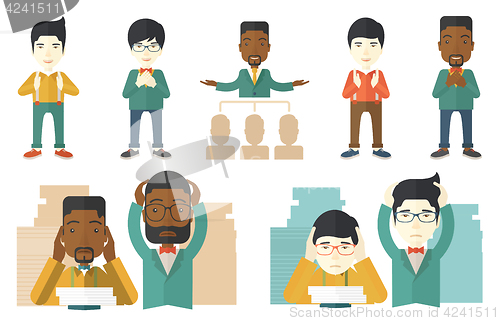 Image of Vector set of illustrations with business people.