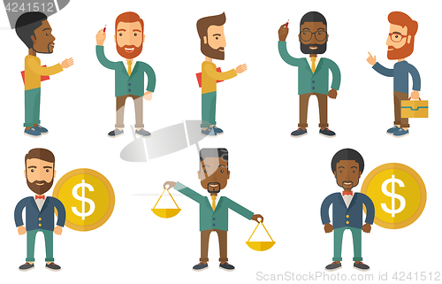 Image of Vector set of illustrations with business people.