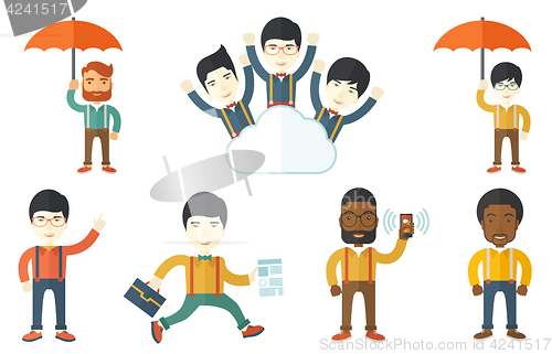 Image of Vector set of illustrations with business people.