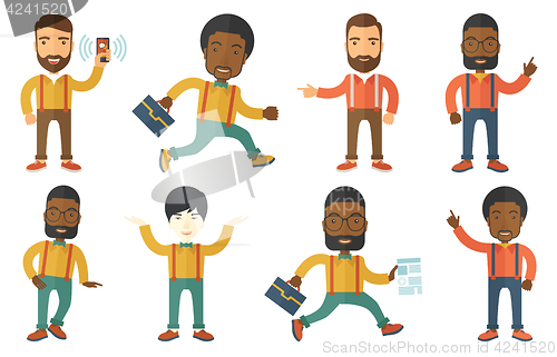 Image of Vector set of illustrations with business people.