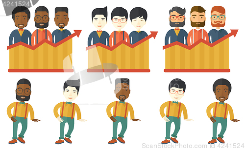 Image of Vector set of illustrations with business people.