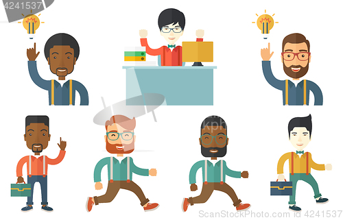 Image of Vector set of illustrations with business people.