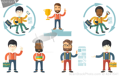 Image of Vector set of illustrations with business people.