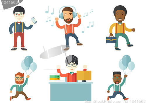 Image of Vector set of illustrations with business people.