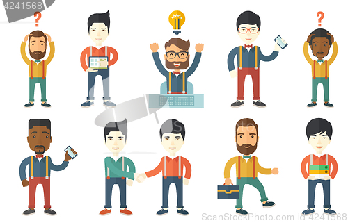 Image of Vector set of illustrations with business people.