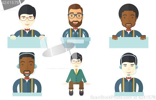 Image of Vector set of illustrations with business people.