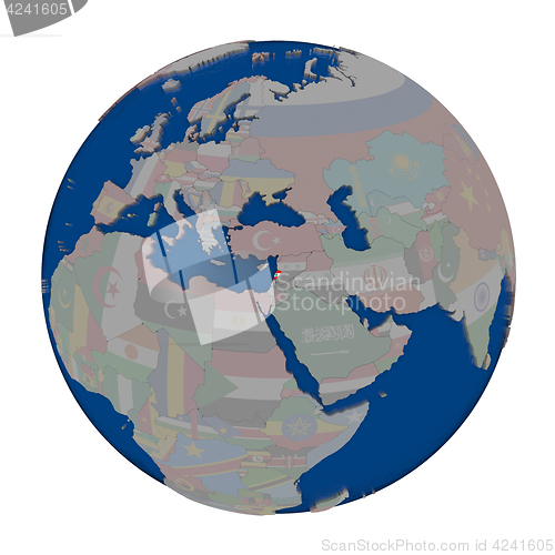 Image of Lebanon on political globe