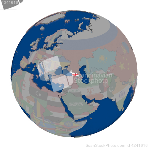 Image of Georgia on political globe