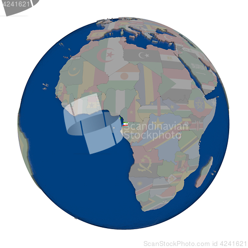 Image of Equatorial Guinea on political globe