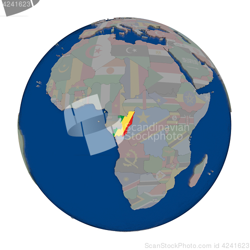 Image of Congo on political globe