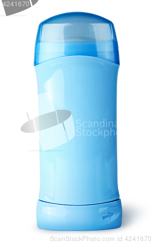 Image of Blue deodorant container with cap