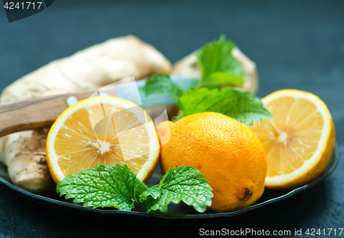 Image of fresh ingredients for tea