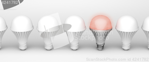 Image of Unique glowing light bulb